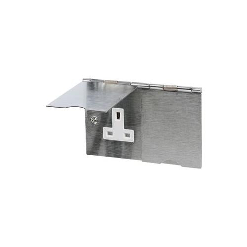 PRO ELEC - 9142FSS - FLOOR SOCKET 2 GANG STAINLESS STEEL