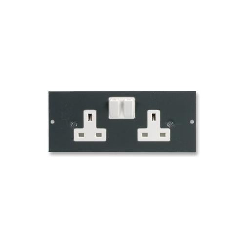 POWERDATA TECHNOLOGIES - PBP2P - 2 SWITCHED POWER PLATE FOR Raised Floor Box