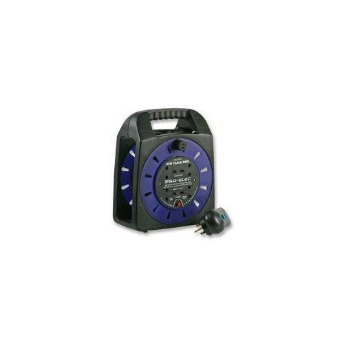 PRO ELEC - S2225-4-25M13A-RCD - RCD CABLE REEL 25 METRES 4 SOCKETS