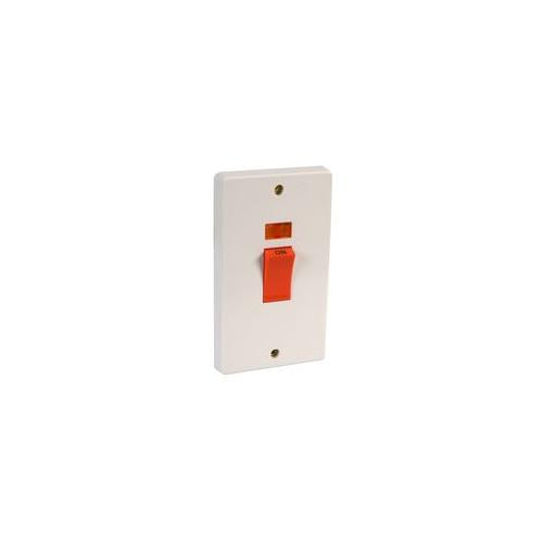 CRABTREE - 4500/3 - 45 AMP LARGE PLATE SWITCH DOUBLE POLE