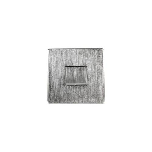 CRABTREE - 7172/SC - 2  GANG 2 WAY SWITCH SATIN CHROME