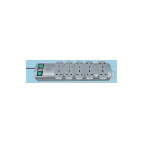 POWER CORD EXTENSION SOCKET, 10 WAY, GREY , 2 METRES , BRENNENSTUHL , 1153303120