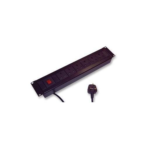 PRO ELEC - X196S - PDU UNIT SWITCHED/6-WAY/BLACK FOR 19" RACK