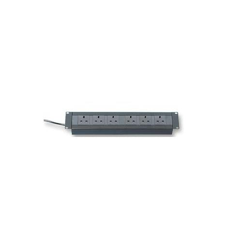 PRO ELEC - X2U6-BK - PDU UNIT UNSWITCHED - 6-WAY/BLACK FOR 19" RACK
