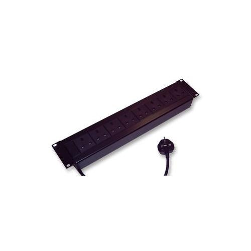 PRO ELEC - X2U8-BK - PDU UNIT UNSWITCHED/8-WAY/BLACK FOR 19" RACK