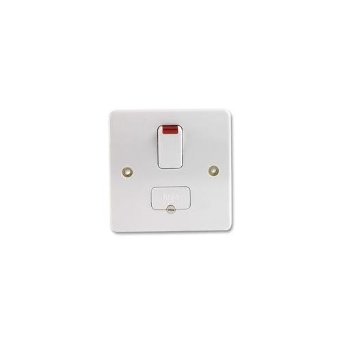 MK (ELECTRIC) - K370WHI - SPUR UNIT - SWITCHED/FUSED + NEON