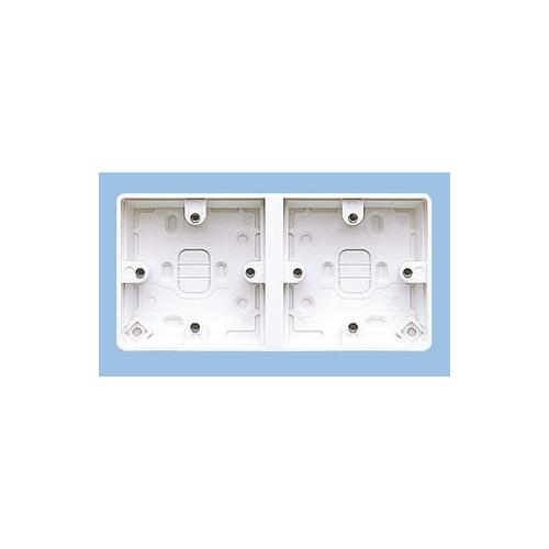 MK (ELECTRIC) - K2025WHI - LOGIC PLUS DUAL SURFACE BOX - 38MM DEEP