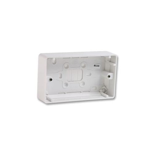 MK (ELECTRIC) - K2142WHI - 2 GANG SURFACE BOX - 30MM DEEP