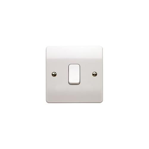 10AX SINGLE POLE 1 GANG 1 WAY PLATESWITCH , MK (ELECTRIC) , K4870 WHI