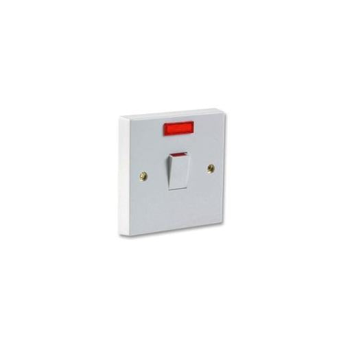 SWITCH DOUBLE POLE 20A WITH NEON , PRO ELEC , WH220N