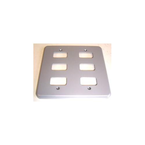 MK (ELECTRIC) - K3496ALM - METALCLAD GRIDPLUS+ PLATE - 6 GANG
