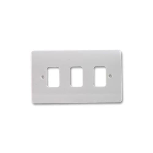 MK (ELECTRIC) - K3633WHI - GRID PLUS - 2 GANG/3 WAY PLATE