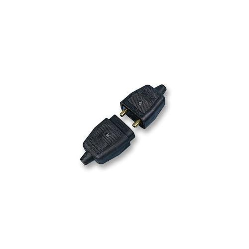 PERMAPLUG - NC10/2 BLACK - 2 PIN IN-LINE CONNECTOR