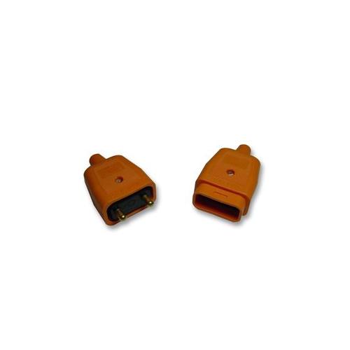 PERMAPLUG - NC10/2 ORANGE - 2 PIN IN-LINE CONNECTOR - ORANGE