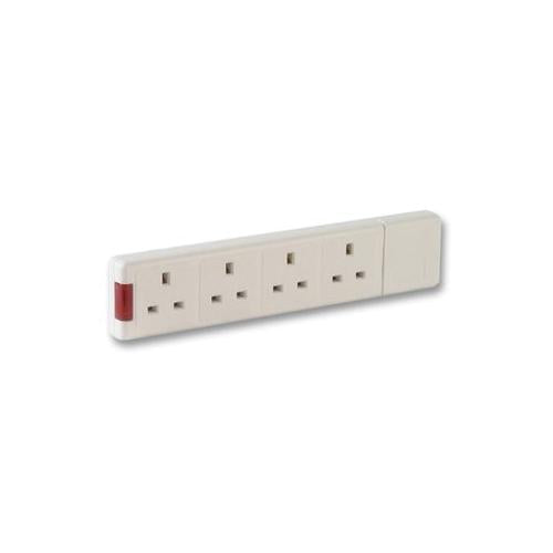 PRO ELEC - 97988 - POWER CORD EXTENSION SOCKET 4 GANG WHITE