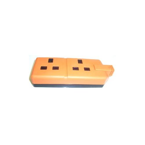PERMAPLUG - ELS13/2ORG - 2 GANG RUBBER SOCKET - ORANGE