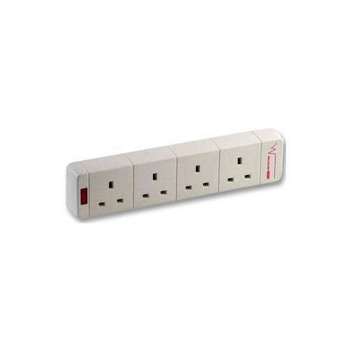 PRO ELEC - 97988S - 4 GANG SURGE PROTECTED EXTENSION SOCKET