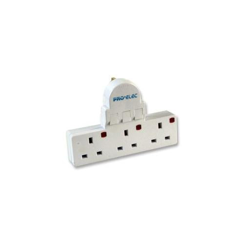 PRO ELEC - 2338 - SWITCHED 3 WAY  MAINS POWER ADAPTOR