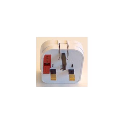 POWER CONNECTIONS - ACP.WHITE 10A - USA TO UK POWER PLUG CONVERTOR WHITE/10A