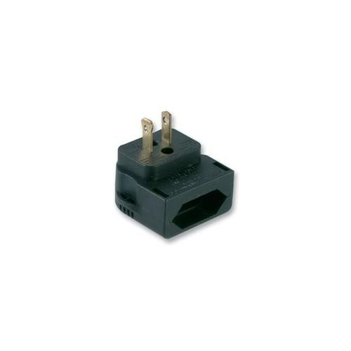 POWER CONNECTIONS - CP4A - EURO CEE7 TO AMERICAN 2P MAINS POWER PLUG BLACK