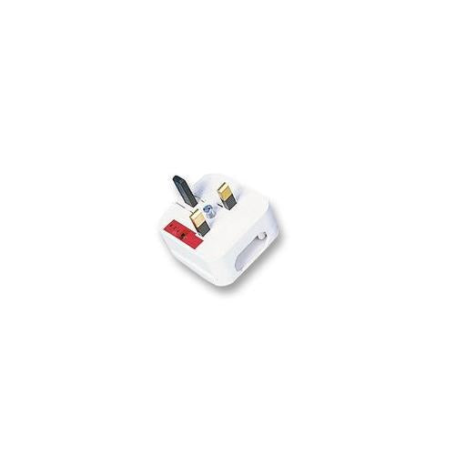POWER CONNECTIONS - ECP-WH-R-5A - EURO CONVERTER MAINS POWER PLUG  - WHITE/5A