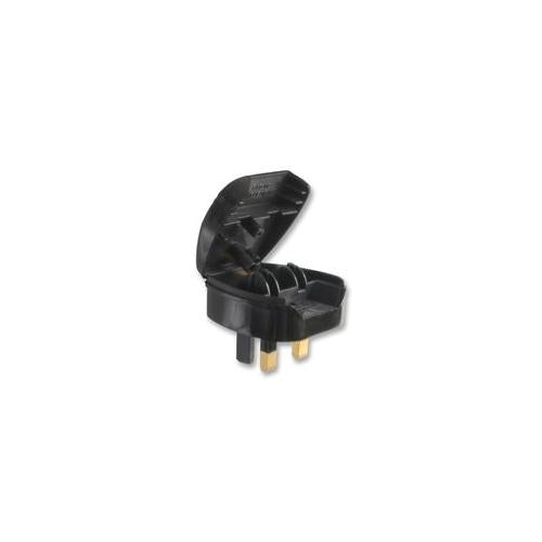 POWER CONNECTIONS - PC8338-BK-R-3A - CONVERTER, EURO TO UK, MAINS PLUG 3A, BLK