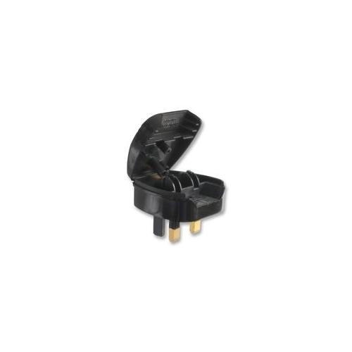 POWER CONNECTIONS - PC8338-BK-R-5A - CONVERTER, EURO TO UK, MAINS PLUG 5A, BLK