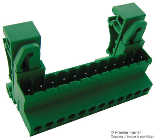 5.08mm Pluggable DIN Rail Horizontal PCB Terminal Block, 12 Poles, 62.4mm - CAMDENBOSS