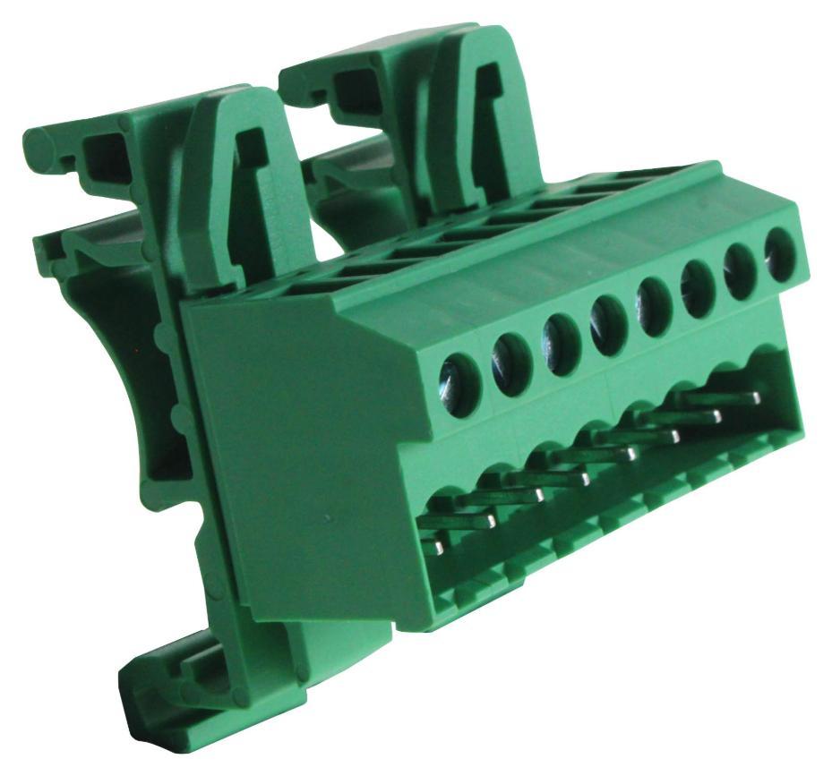 5.08mm Pluggable DIN Rail Vertical PCB Terminal Block, 8 Poles, 42.2mm - CAMDENBOSS