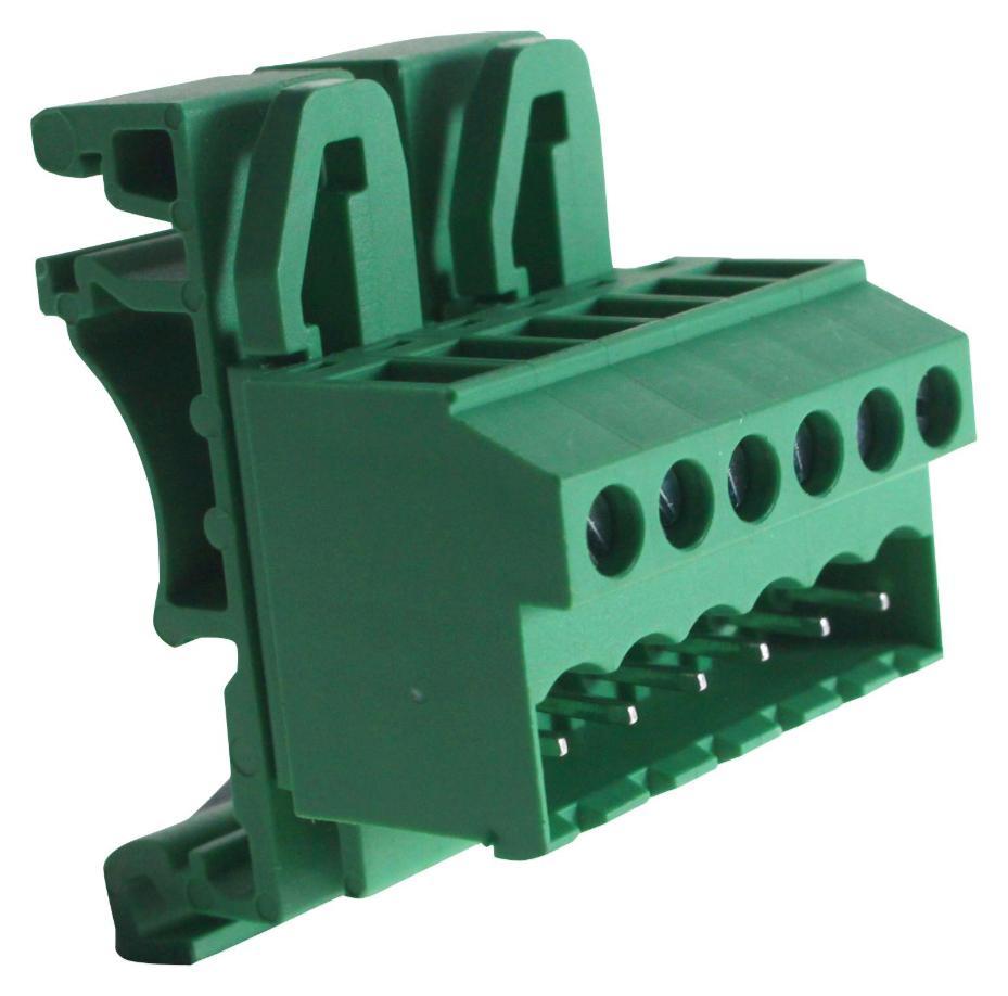 5.08mm Pluggable DIN Rail Verticall PCB Terminal Block, 6 Poles, 32mm - CAMDENBOSS