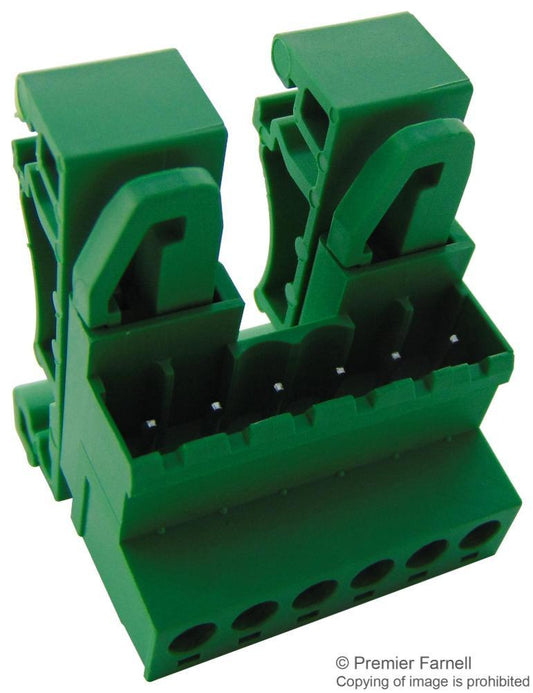 5mm Pluggable DIN Rail Horizontal PCB Terminal Block, 6 Poles, 31.4mm - CAMDENBOSS