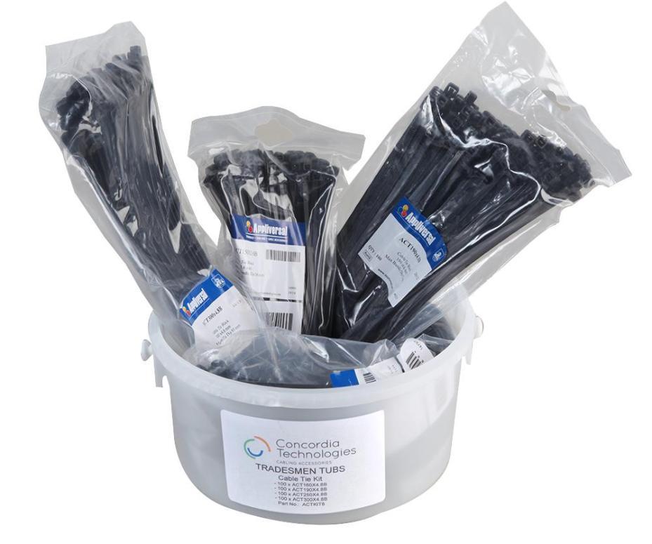 400-Piece Nylon Cable Tie Kit, Black - PRO POWER