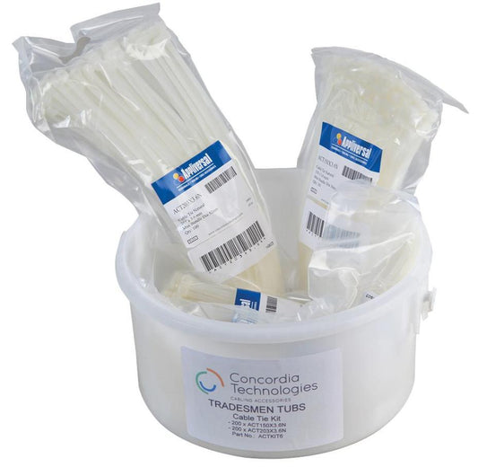 400-Piece Nylon Cable Tie Kit, Natural - PRO POWER