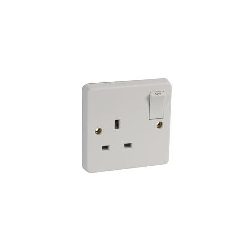 CRABTREE - 4304 - 1 GANG SINGLE POLE SWICHED SOCKET TWIN EARTH