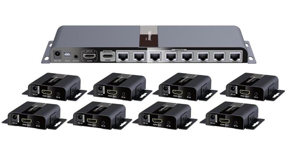 1 X 8 HDMI EXTENDER OVER SINGLE CAT 6 - ANTIFERENCE