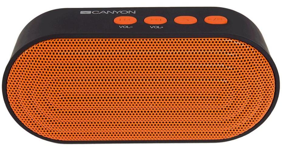 Wireless Bluetooth Speaker with Hands Free Function, Black / Orange - CANYON