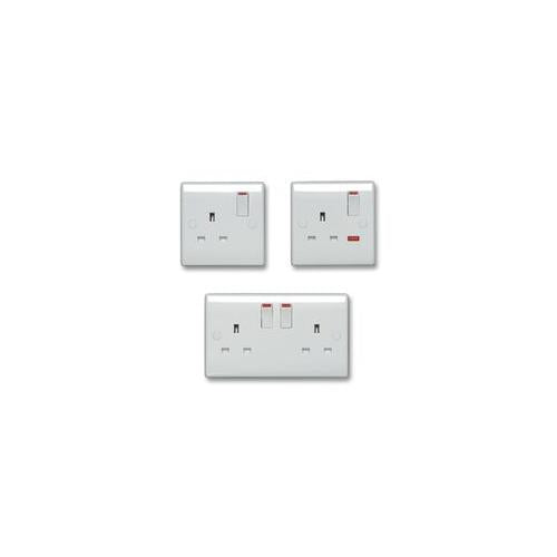 BG - 822SP - SOCKET 2 GANG SWITCHED SINGLE POLE