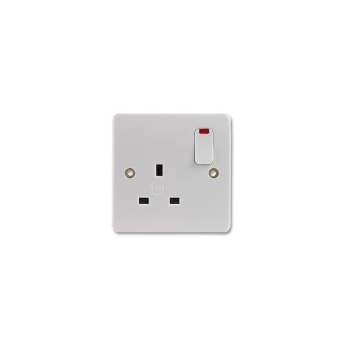 MK (ELECTRIC) - K2657WHI - MK 1 GANG SWITCHED SOCKET + NEON