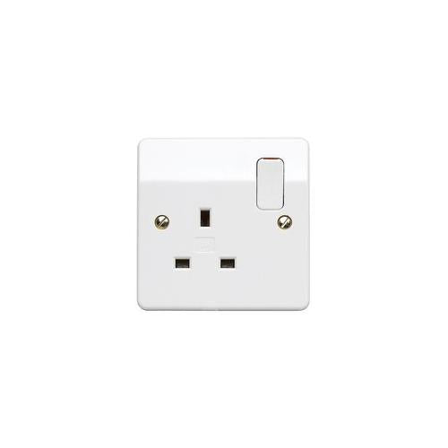 MK (ELECTRIC) - K2757 WHI - 13A 1 GANG DOUBLE POLE SWITCH SOCKET OUTLET