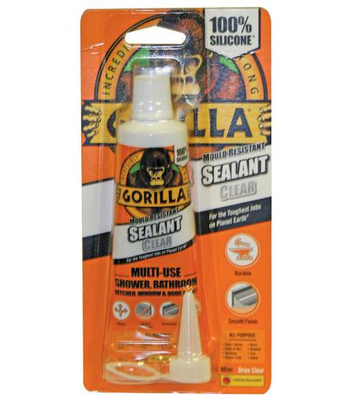 Mould Resistant Clear Silicone Sealant 80ml - GORILLA GLUE