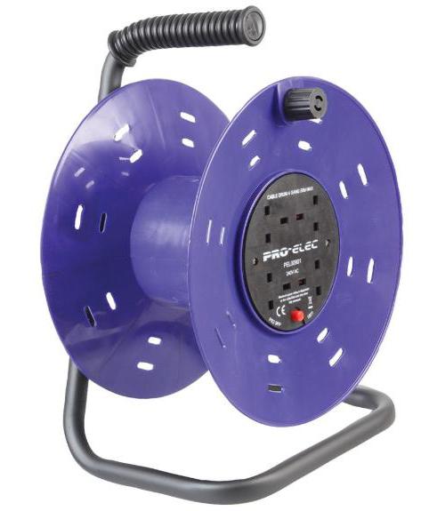 4-Gang Plastic Empty Cable Reel Drum, 50m - PRO ELEC