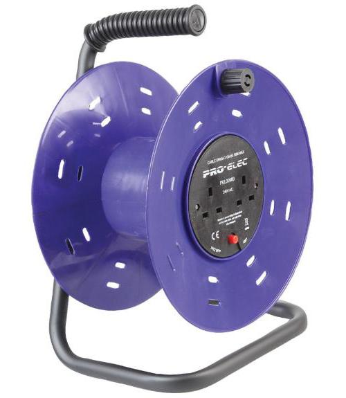 2-Gang Plastic Empty Cable Reel Drum, 50m - PRO ELEC