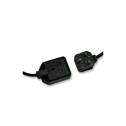 1 GANG HEAVY DUTY EXTENSION LEAD BLACK 10M , PERMAPLUG , EXS13/110 BLACK