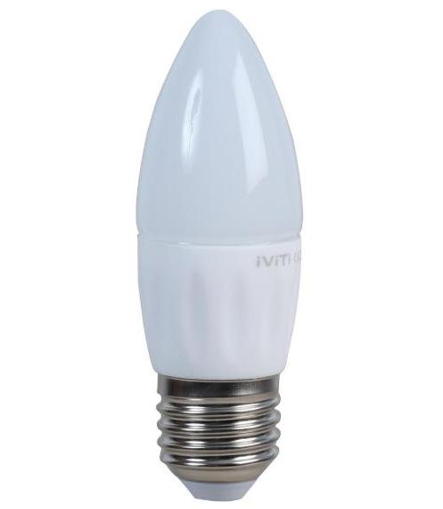 4W Frosted LED Candle Lamp, E27, 4000K - UNBRANDED