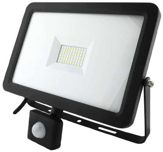 50W LED Floodlight with PIR - PRO ELEC