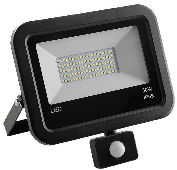 50W LED Floodlight with PIR - PRO ELEC