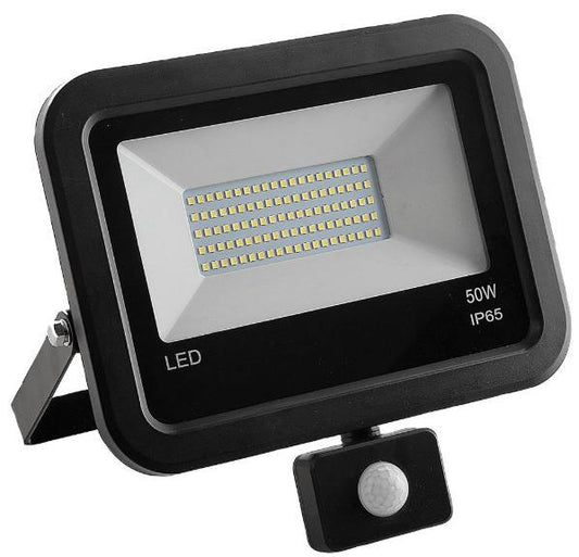 50W LED Floodlight with PIR - PRO ELEC