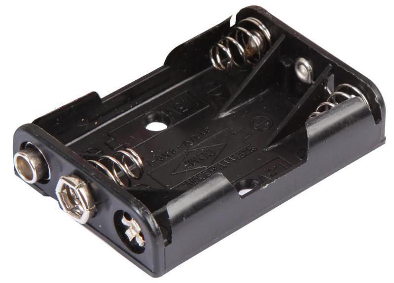 3x AAA Battery Holder Coil Spring Contact, Flat Snap Fit - PRO POWER