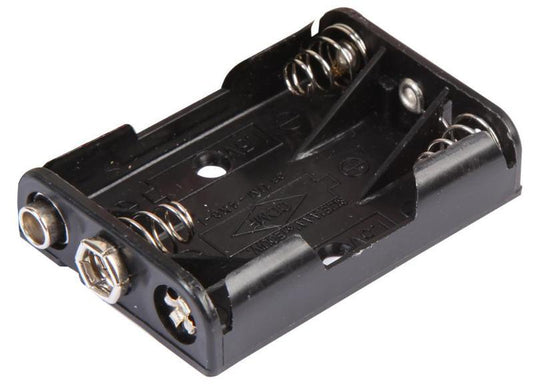 3x AAA Battery Holder Coil Spring Contact, Flat Snap Fit - PRO POWER