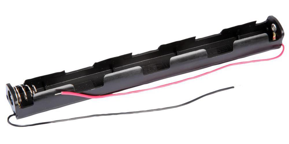 3x AA Battery Holder Coil Spring Contact, Long Wire Leads 150mm - PRO POWER